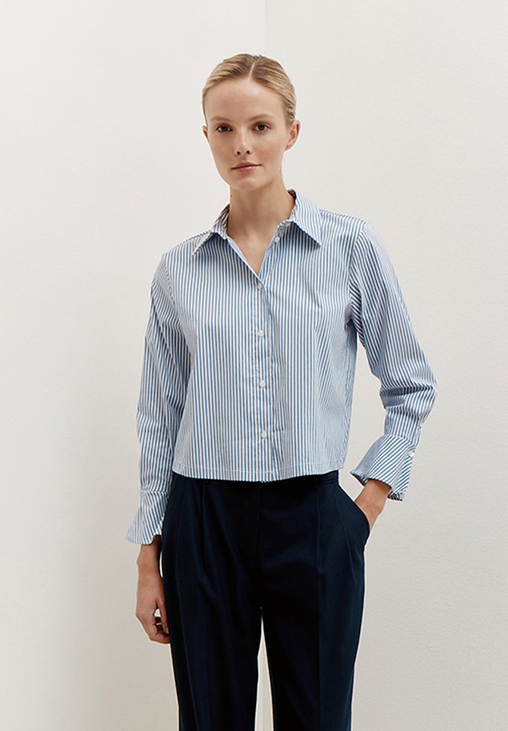 51082056 MORE&MORE - Boxy Blouse 2010 woven stripes