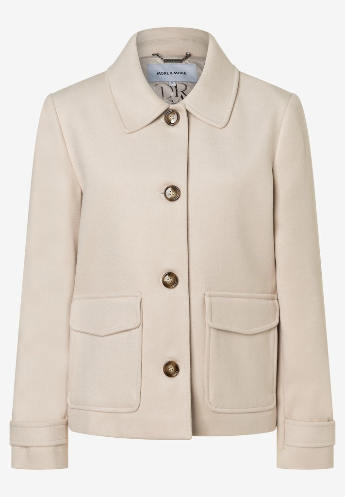 51147052 MORE&MORE - Velours Shirt Jacket 0257 dust melange