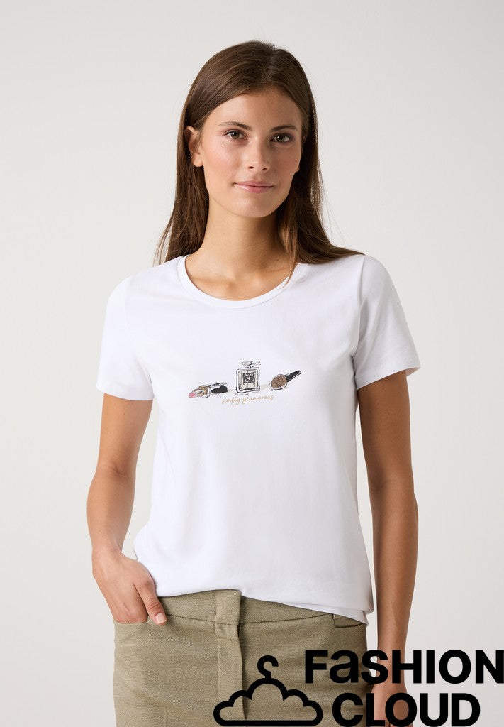 51910502 MORE&MORE Shirt with Placement Print 0010 white