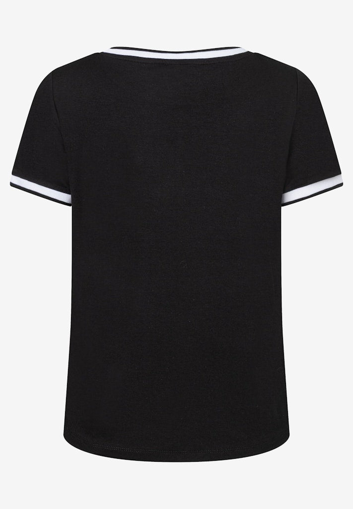 88880450 MORE&MORE - Contrast Shirt 0790 schwarz