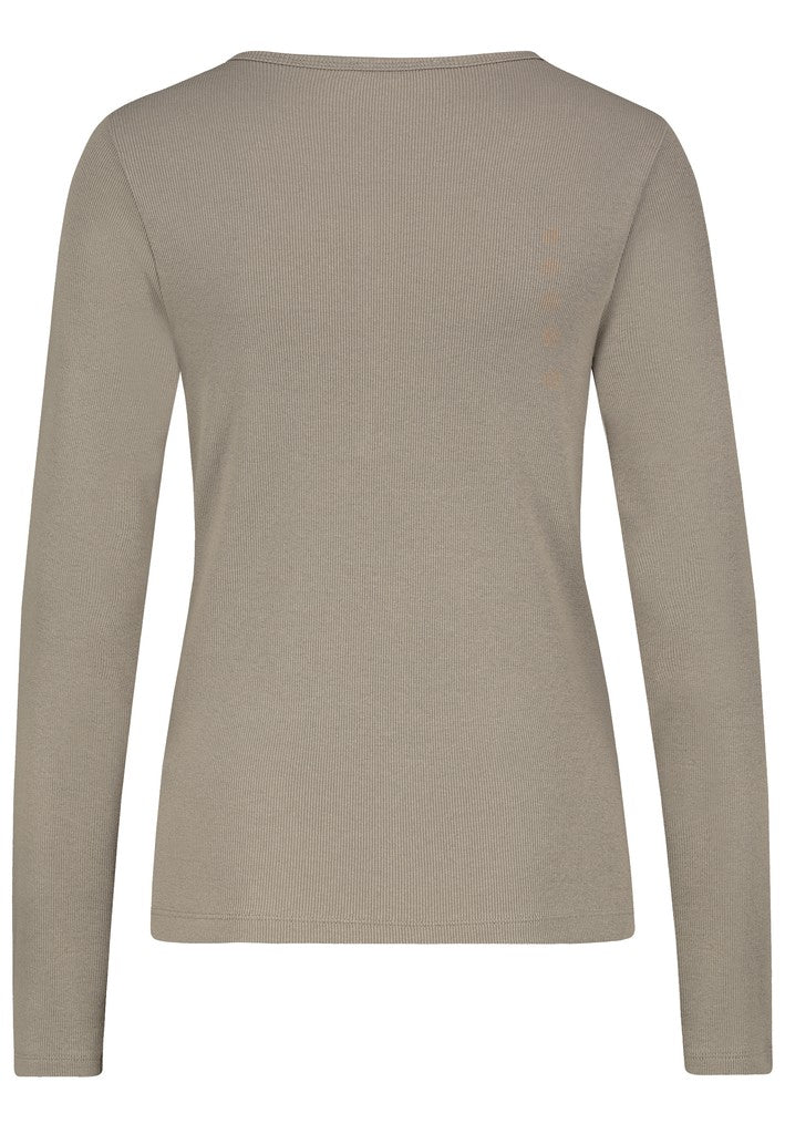 D16005M02779C AUTHENTIC STYLE wmn - Ripshirt mit Knopfleiste 20400 slate grey