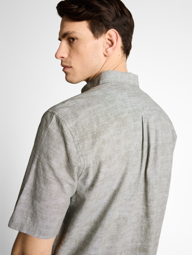 1049592 TOM TAILOR men - Hemd 39660 greyish olive tonal design