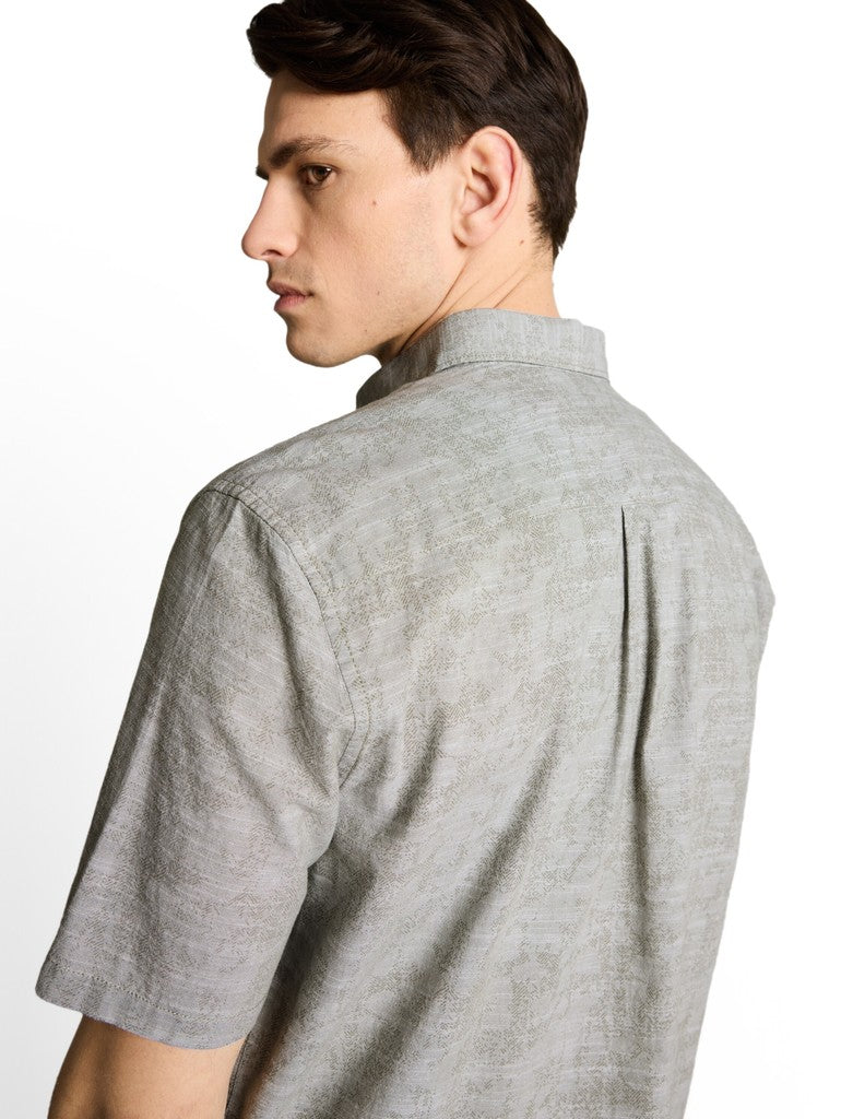 1049592 TOM TAILOR men - Hemd 39660 greyish olive tonal design