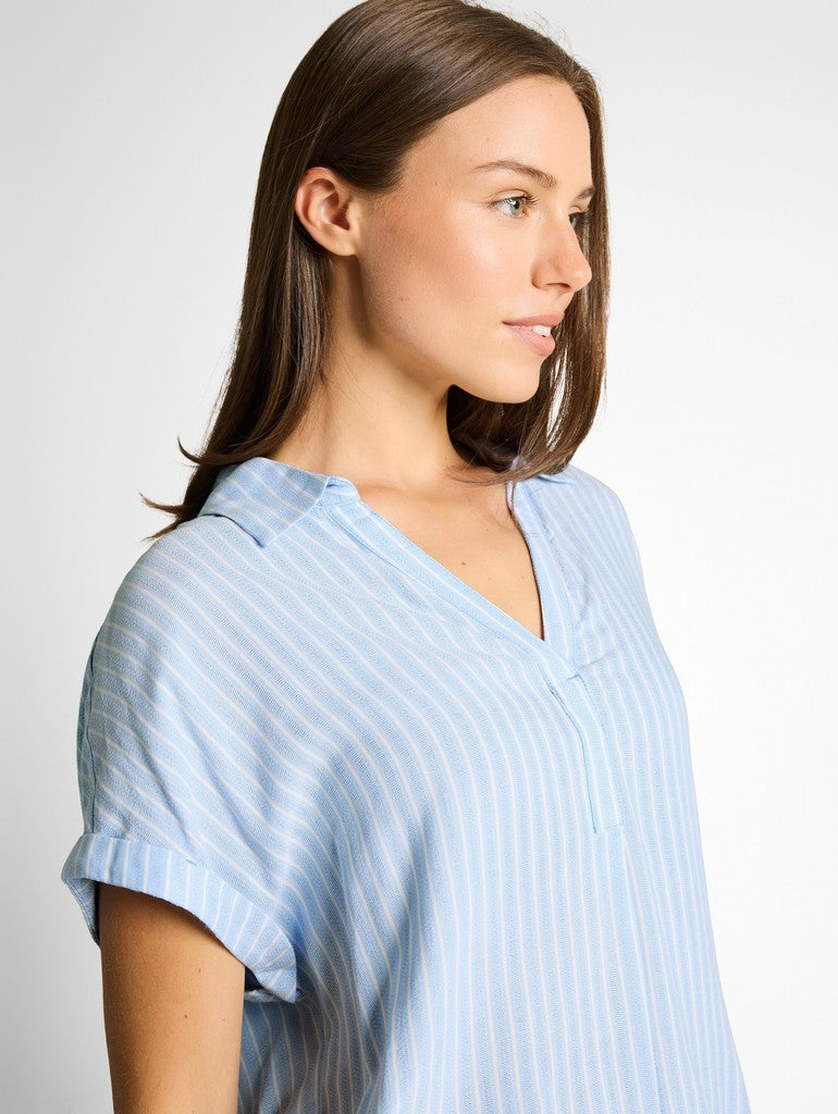 1049797 TOM TAILOR wmn - Bluse 39659 blue white stripe