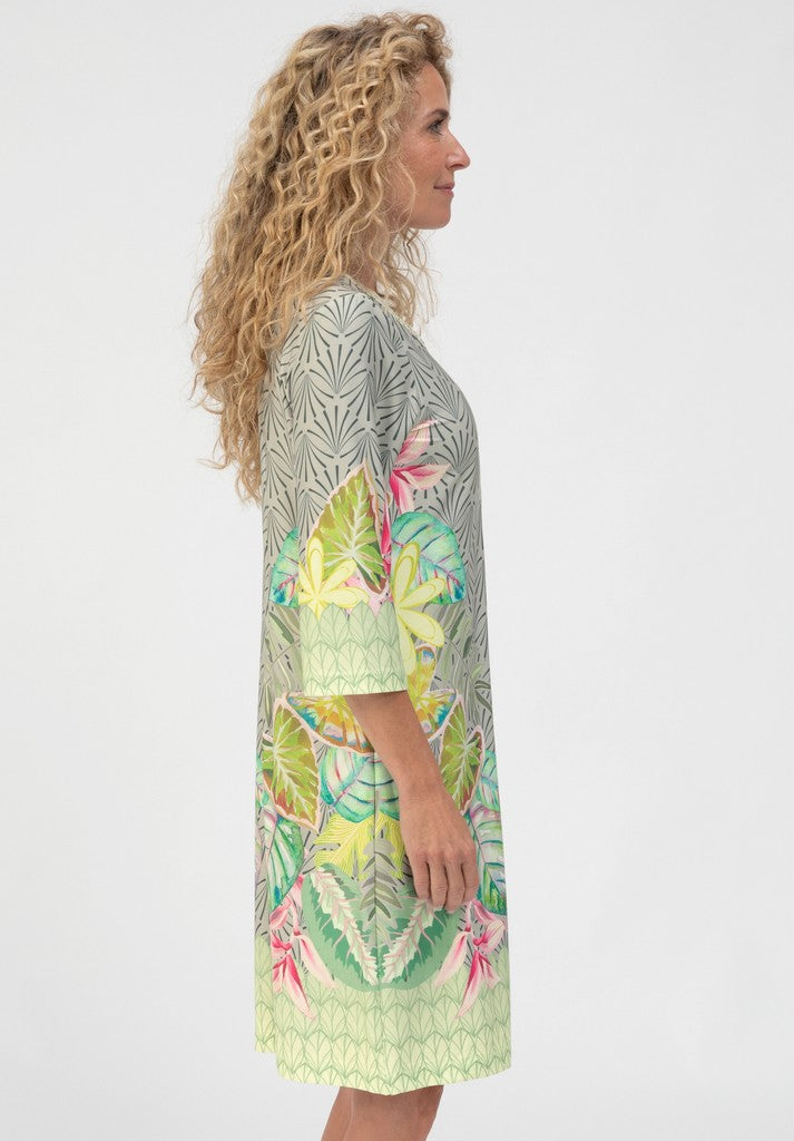 77008 BIANCA - DANILO Kleid 599 green mix
