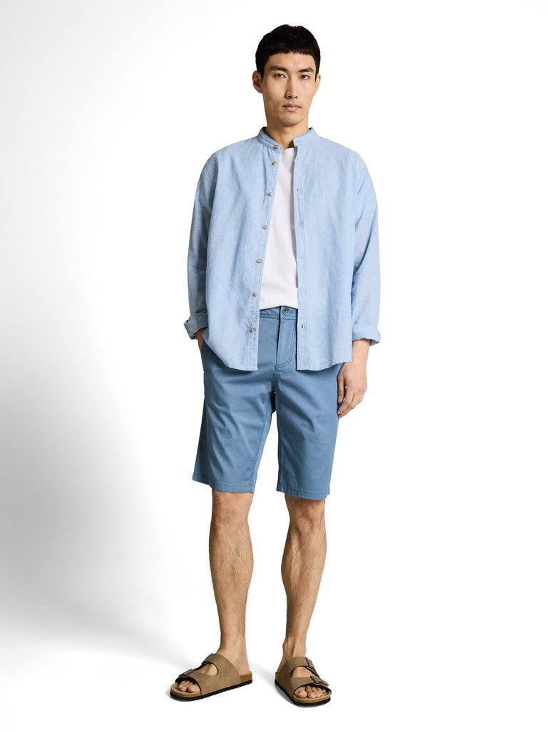 1049727 TOM TAILOR men - Chino Shorts 39607 blue mini geometric print