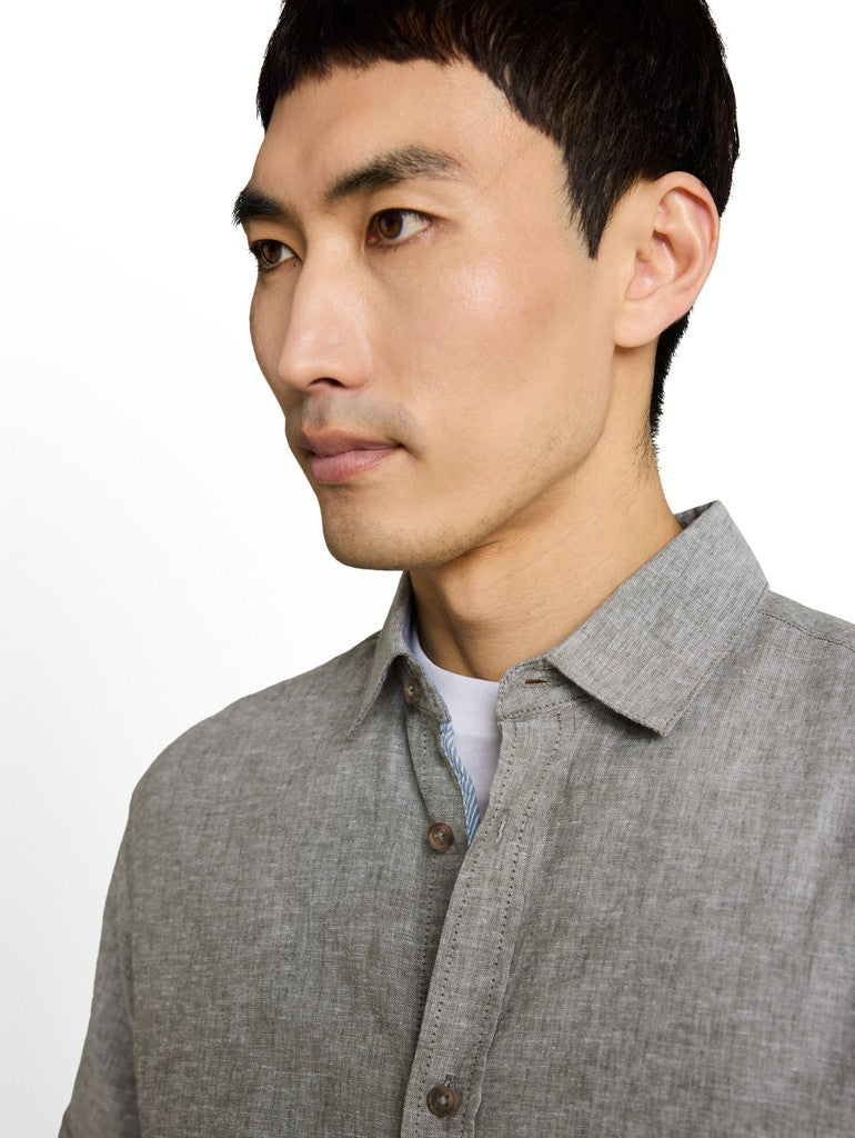 1049611 TOM TAILOR men - Hemd 39545 faded leaf green chambray