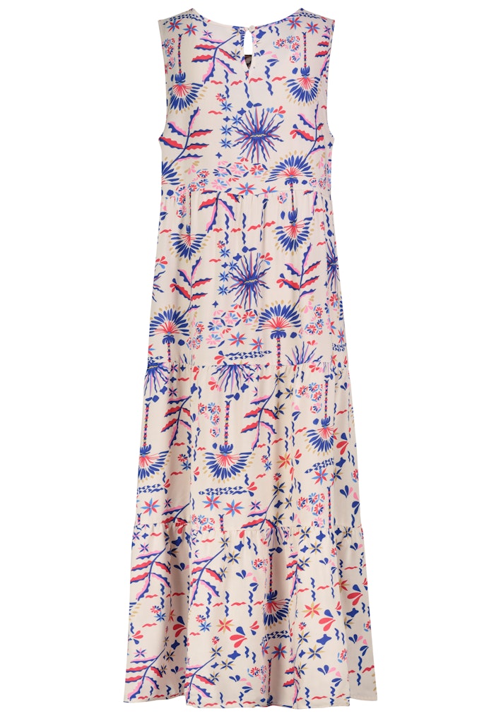 D73771AG30435C AUTHENTIC STYLE wmn - Kleid mit Volants 20700 ethno nude beige-blue
