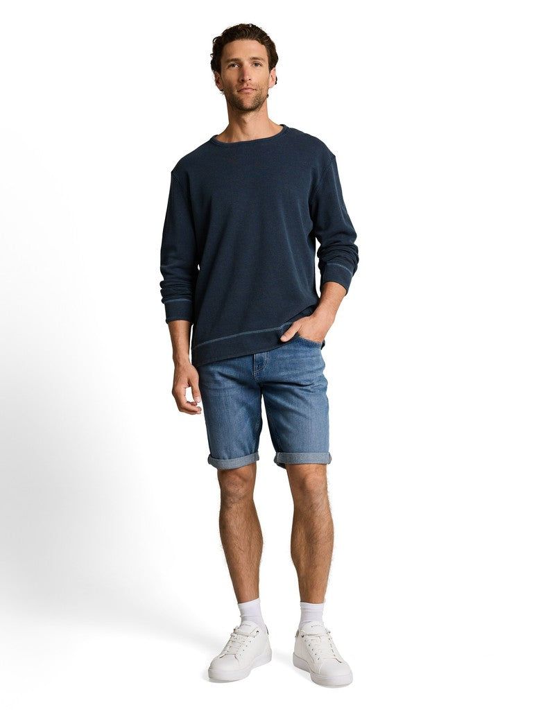 1050031 JOSH - TOM TAILOR men - Jeans Shorts regular slim 10152 mid stone bright blue denim