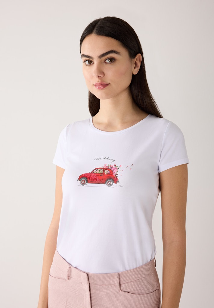 61810563 MORE&MORE - T-Shirt with Placement Print 0010 white