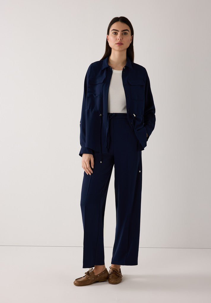 61024053 MORE&MORE - Fluent Wide Leg Pants 0373 classic blue