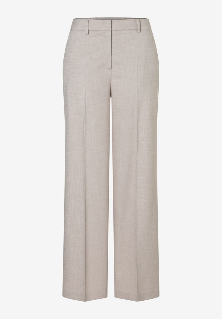 61814483 MORE&MORE - Melange Structure Wide Leg Pants 2214 powder beige melange