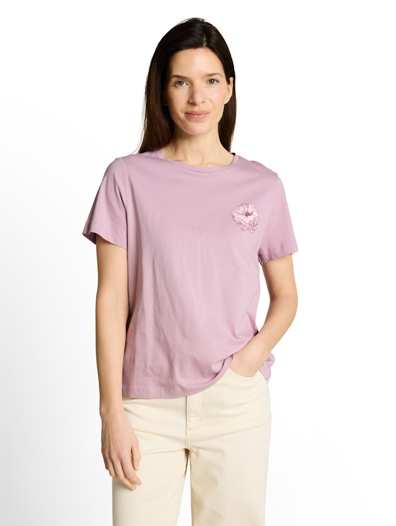 1050414 TOM TAILOR wmn - T-Shirt 36847 light elderberry