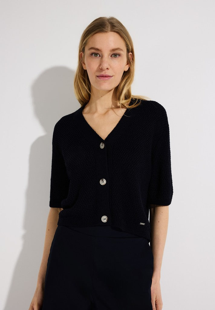 61821474 MORE&MORE - Ajour Cardigan 0375 navy