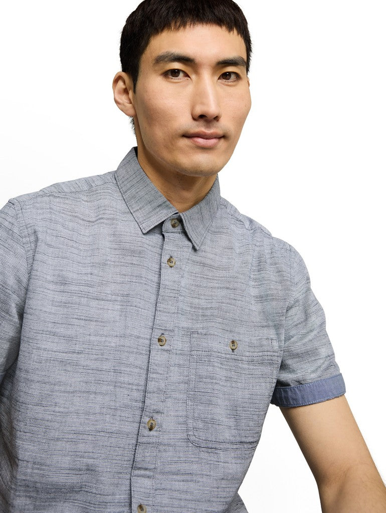 1050940 TOM TAILOR men - Hemd 40528 navy horizontal stripe