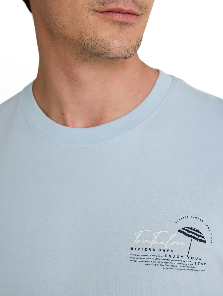 1051158 TOM TAILOR men - T-Shirt 35249 light blue grey
