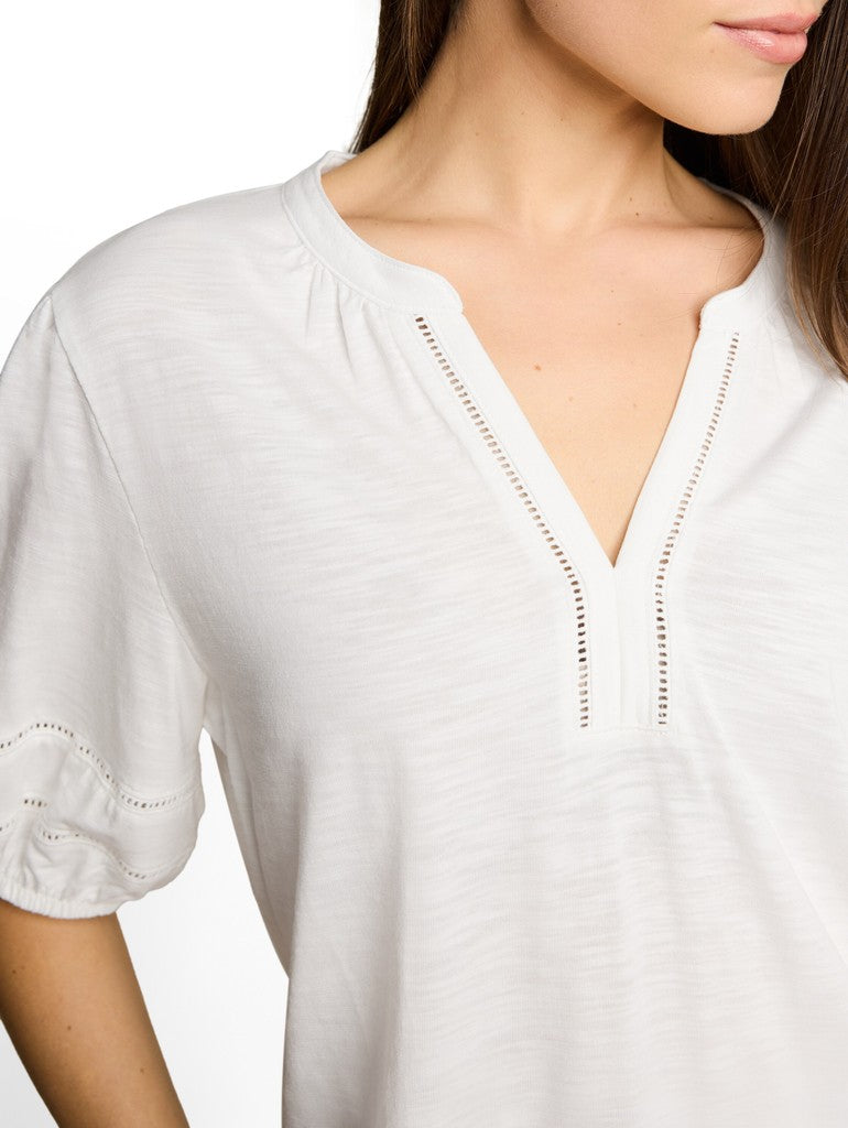 1051206 TOM TAILOR wmn - Blusenshirt mit Spitzendetails 10315 whisper white