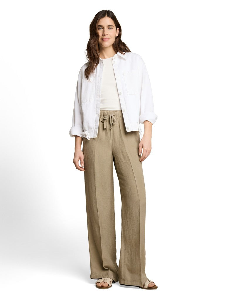 1050573 TOM TAILOR wmn - Loose Fit Hose mit Leinenanteil 11863 silver olive