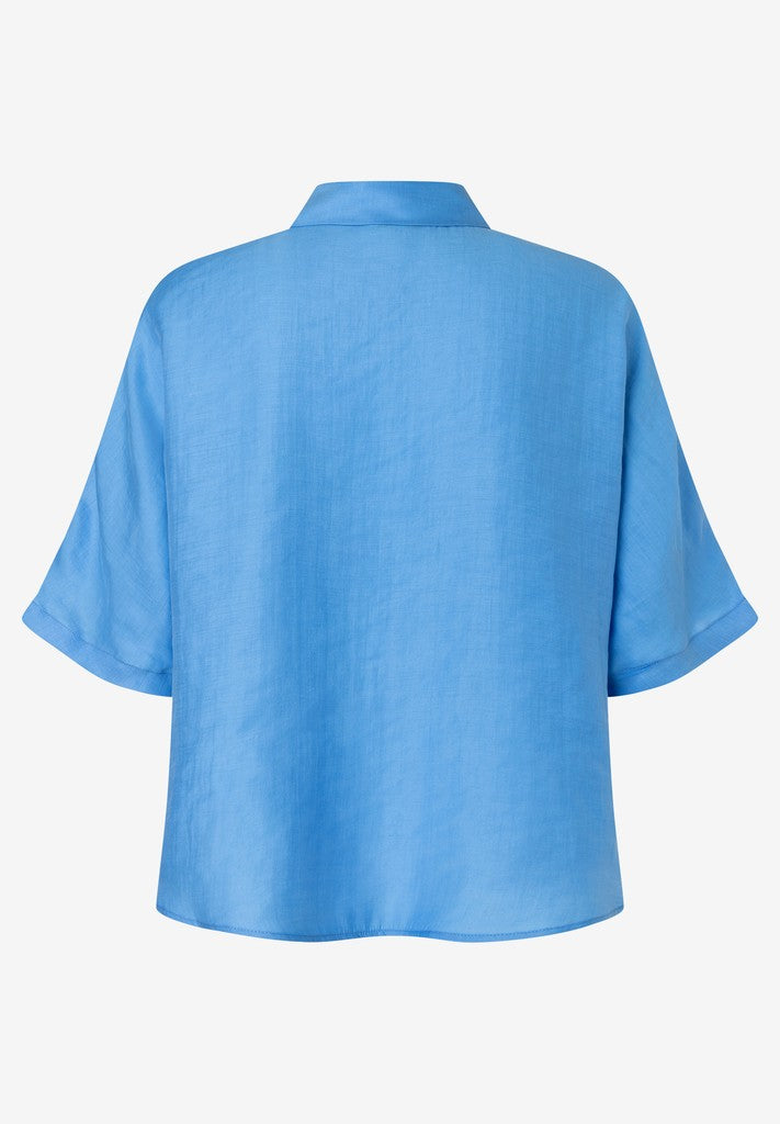 61052008 MORE&MORE - Blouse with Bat Sleeves 0323 happy blue
