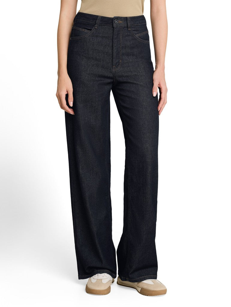 1047855 MADINA - TOM TAILOR wmn - high waist wide leg Jeans 10138 rinsed blue denim