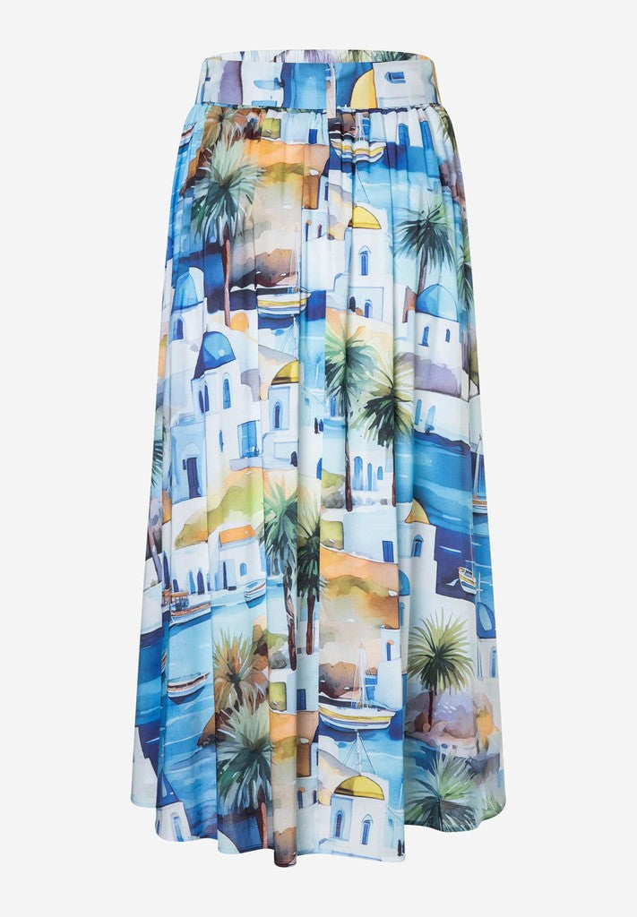 61055002 MORE&MORE - Voile Print Skirt 5323 summer print