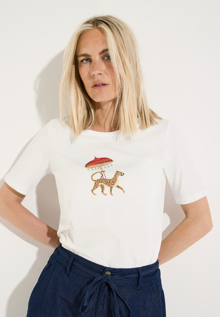 61060052 MORE&MORE - Shirt with Funny Motive 0041 offwhite