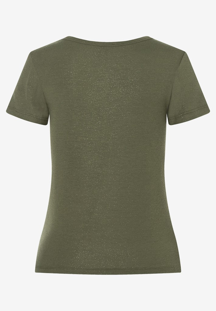 61060058 MORE&MORE - Shirt with Foil Effect 0682 jungle green