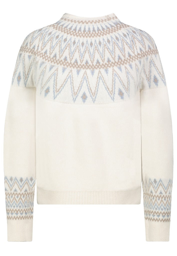D90073AB90929C3 AUTHENTIC STYLE wmn - Pullover mit Fair-Isle-Chic 22000 smokey white