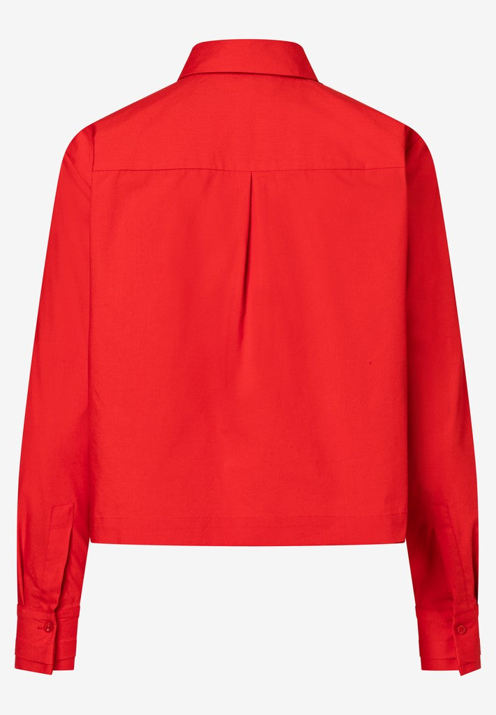 61022050 MORE&MORE Cropped Shirt Blouse 0539 tulip red