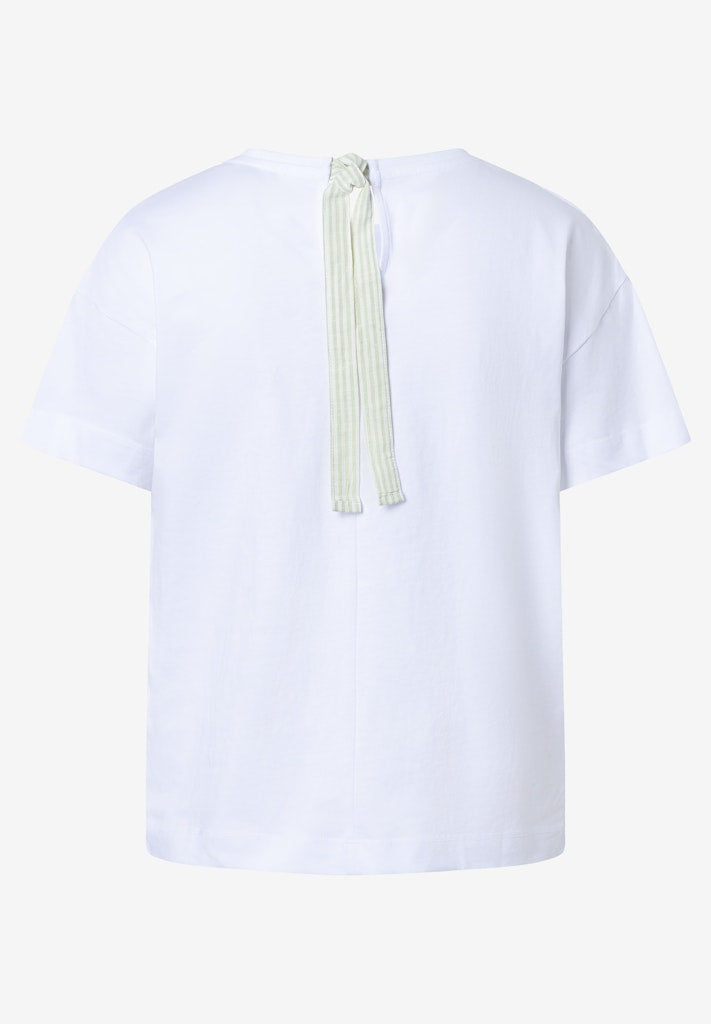 61030019 MORE&MORE - Shirt with Flowers and Sequins 0010 white
