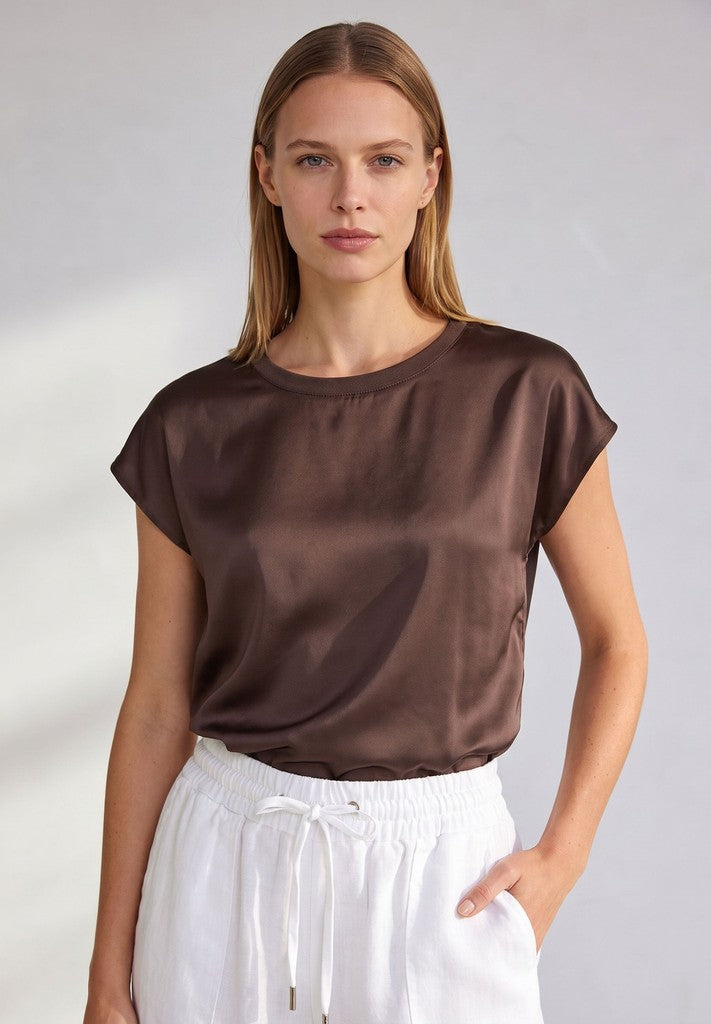 61910572 MORE&MORE - Patch-Shirt Uni 0279 espresso brown