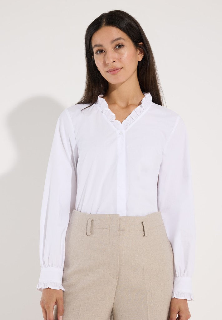 61912005 MORE&MORE - Feminine Shirt Blouse 0010 white