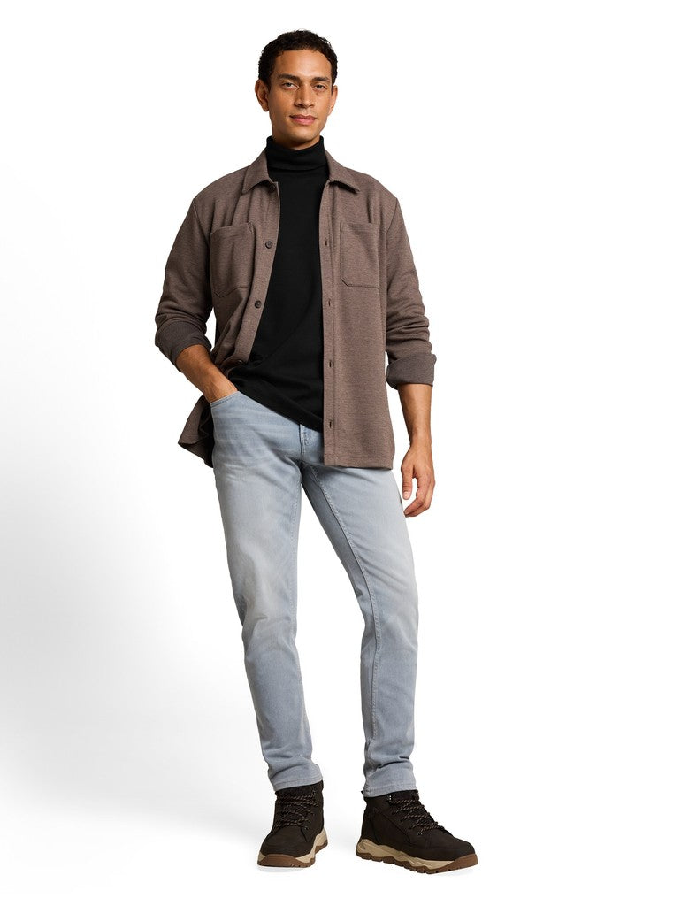 1052714 TOM TAILOR men - Rollkragenshirt mit Logo-Print 29999 black
