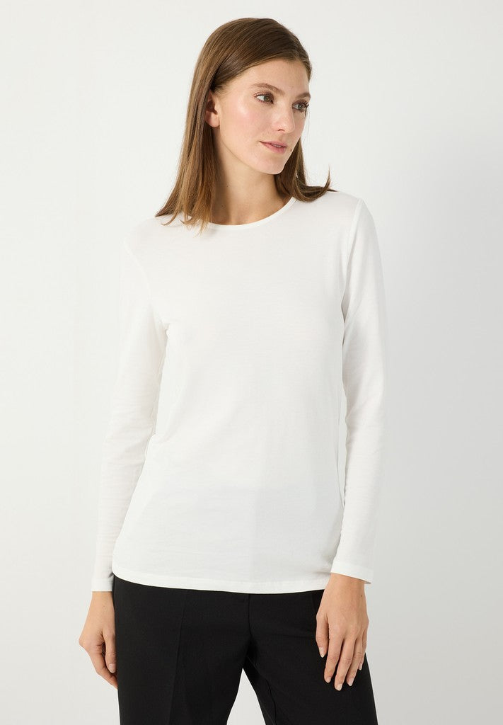 61920577 MORE&MORE - Longsleeve with Round Neck 0041 off white