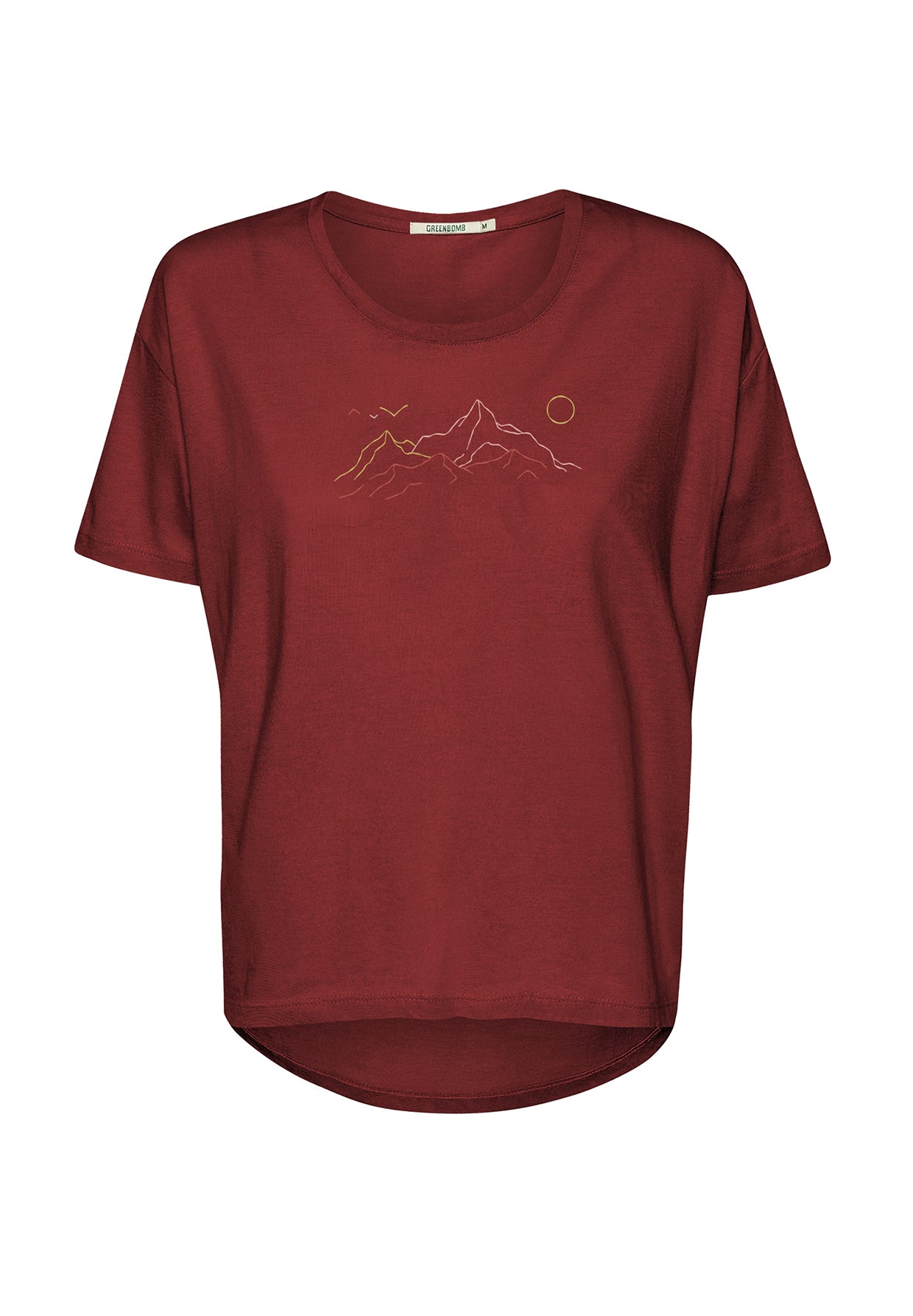 000027_7940 GREENBOMB wmn - nature contours T-Shirt FEEL red berry