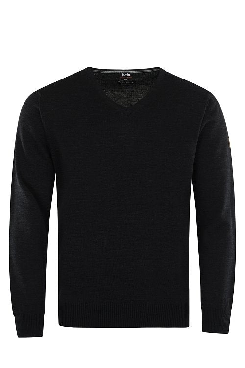 20027/5 HAJO V-Pullover Smart Relaxx 100 schwarz