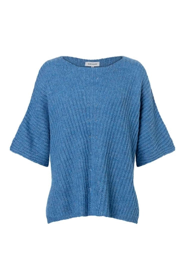 51081056 MORE&MORE - Ajour Pullover Boxy Shape 0334 blue cloud