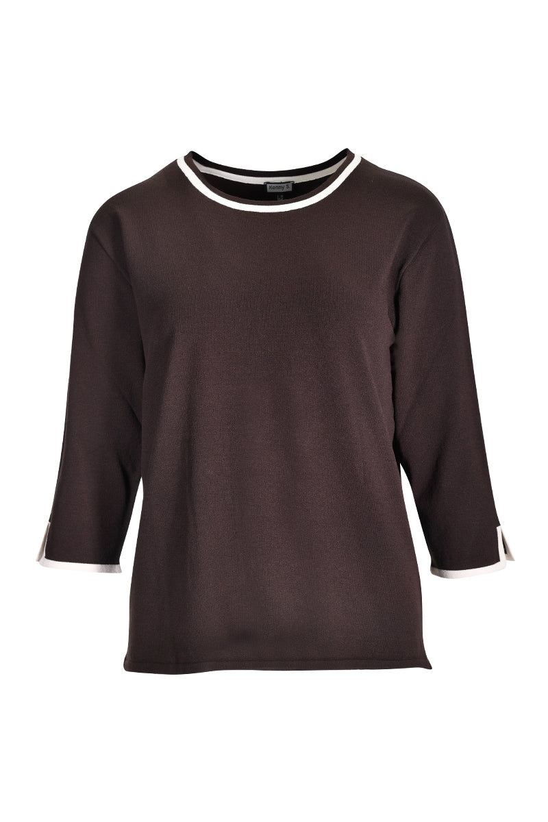 565094 Pullover mit Kontrast