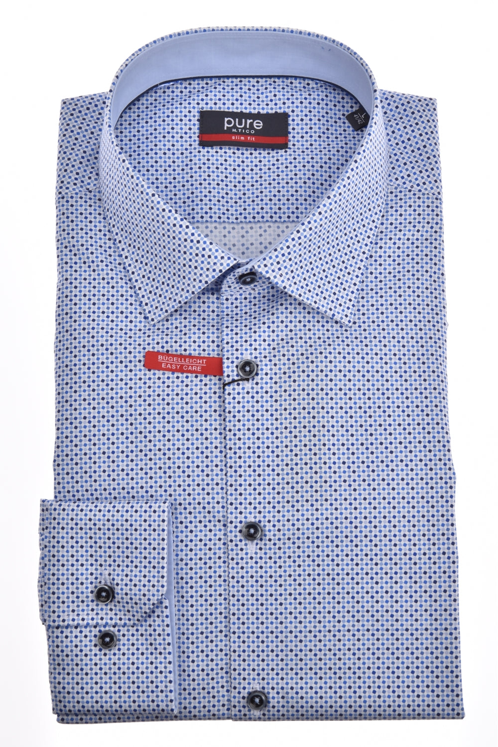 E21005-11103 PURE- City Hemd modern fit Langarm 173 mittelblau