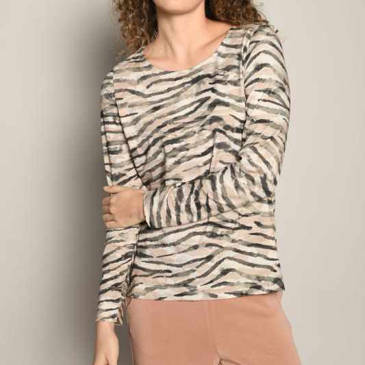 2530-022 AMBER&MOON - Basic Shirt 391 zimt