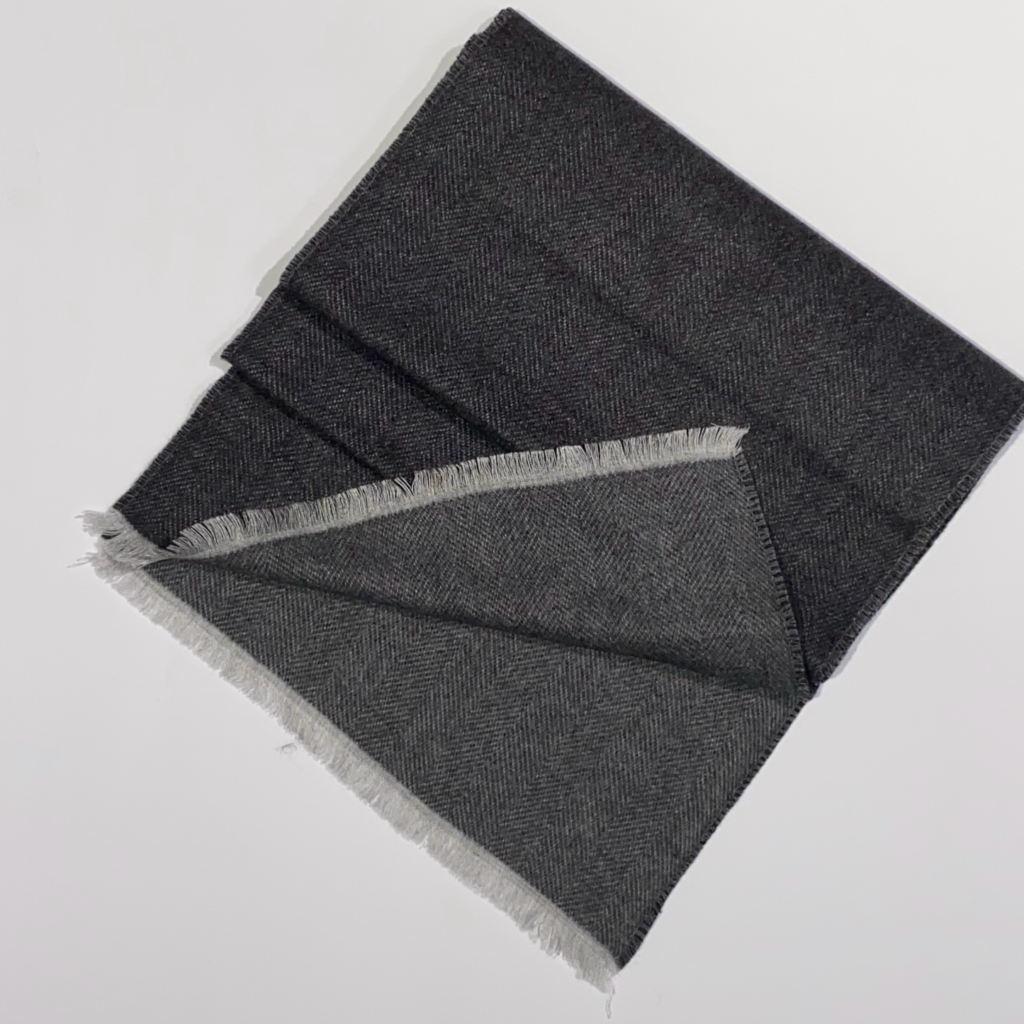 02116-0075 MONTI - Herren Schal 30 x 180cm Doubleface 9100 dark grey