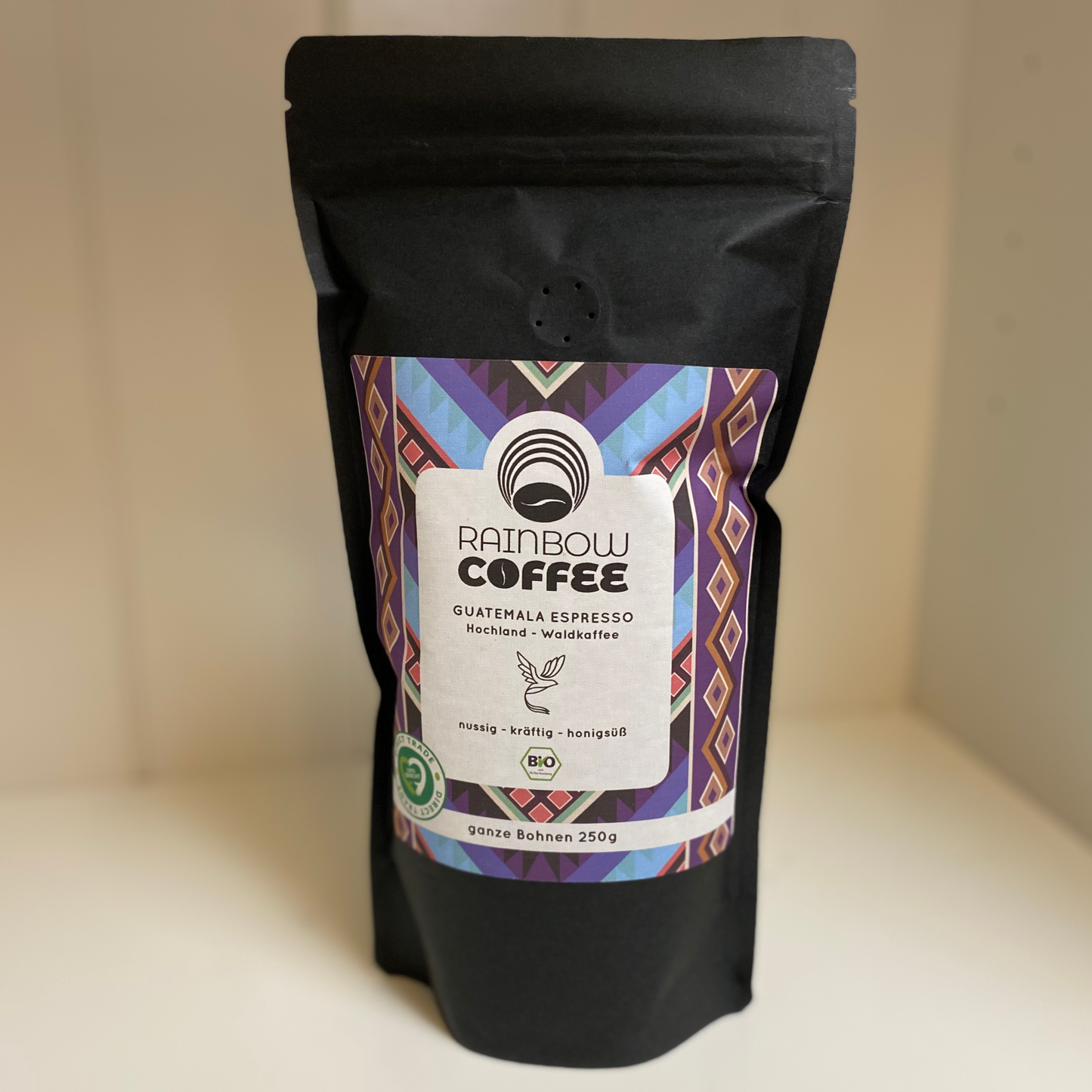 Waldkaffee Espresso ganze Bohne (250g) - RAINBOW COFFEE - Hochland Guatemala