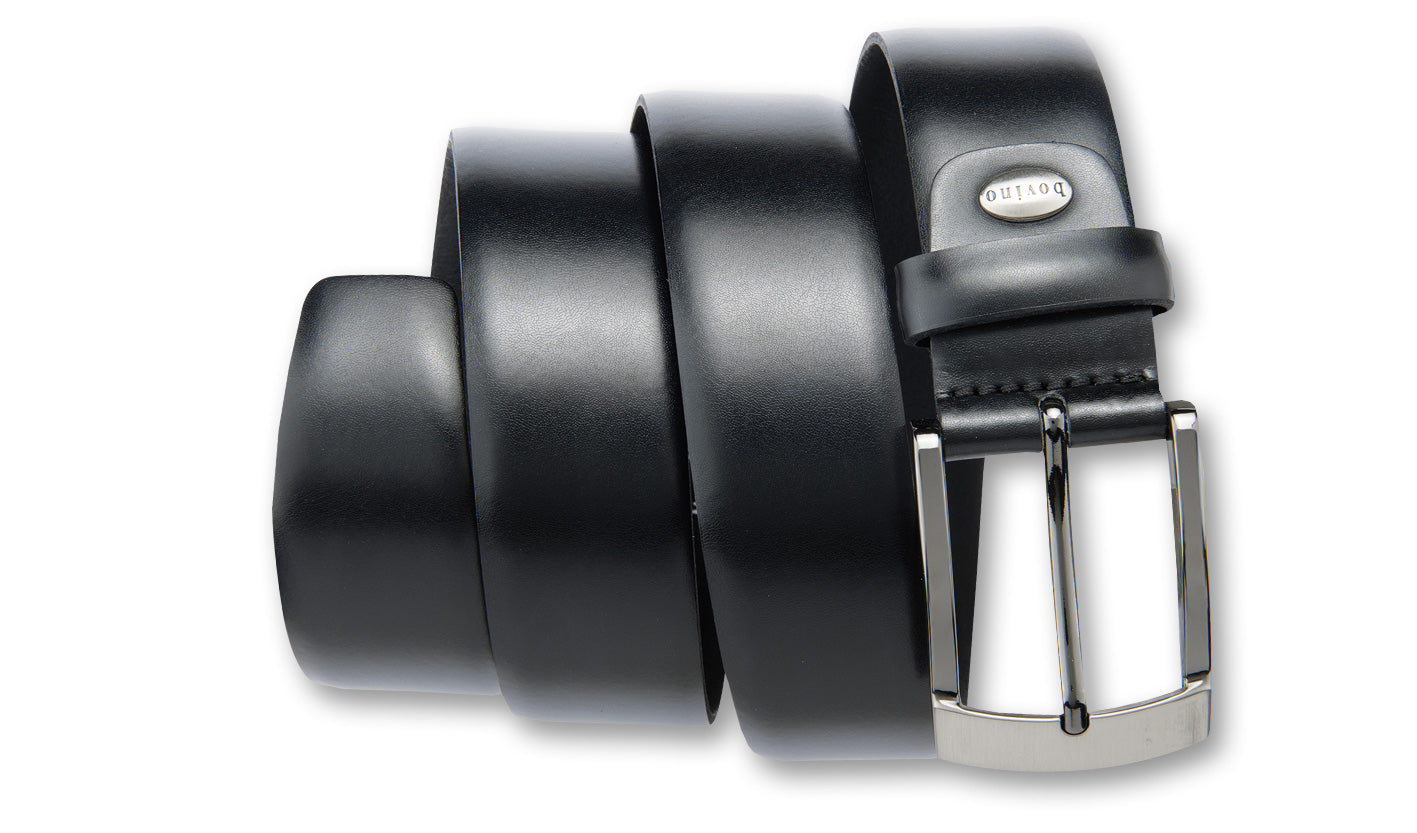 351143 BERND GÖTZ - Ledergürtel 3,5 cm 0020 schwarz