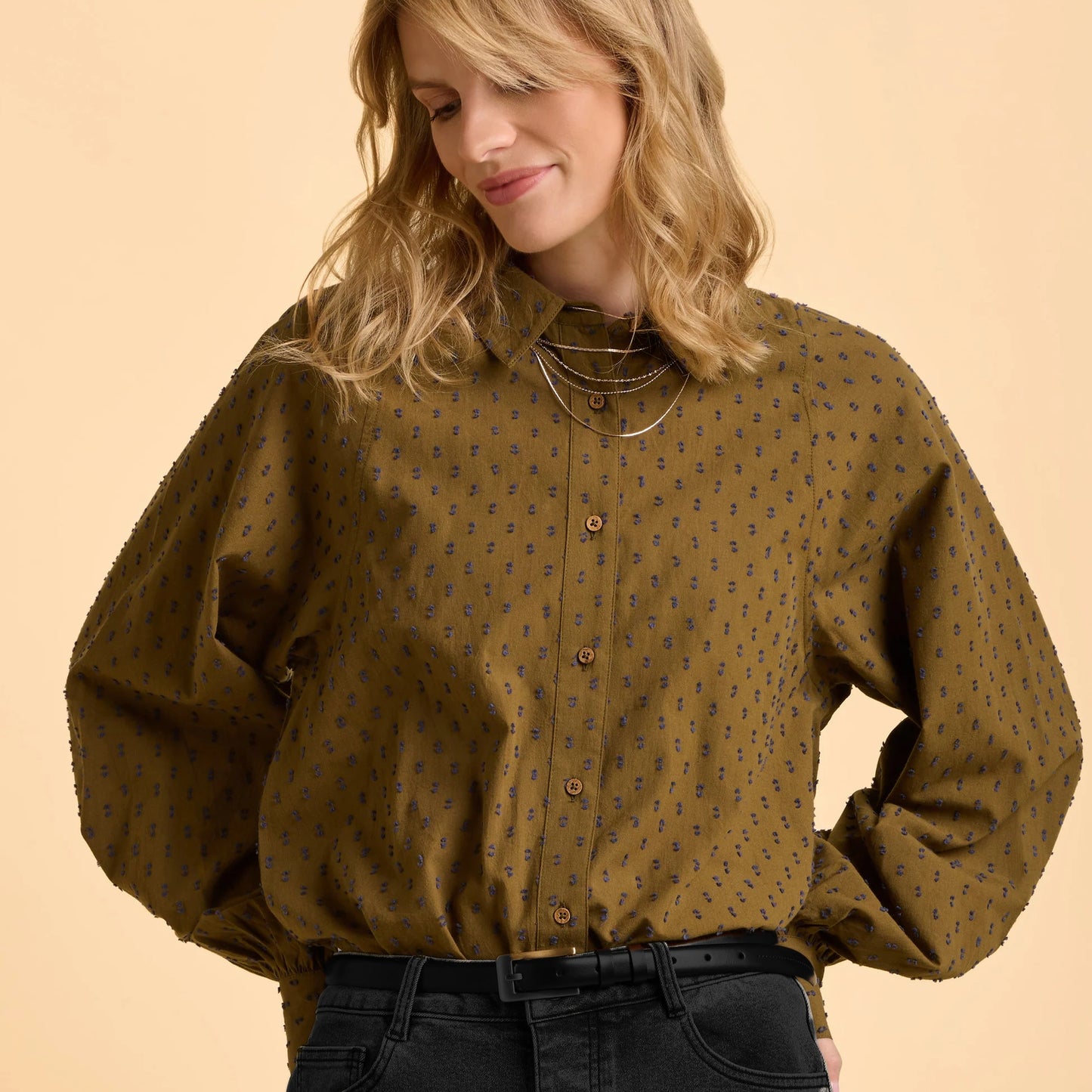BBL BLO 00 1303 BRAKEBURN wmn - Julia Blouse olive