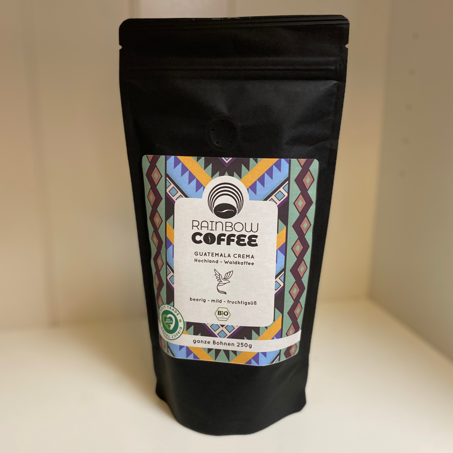 Waldkaffee Crema ganze Bohne (250g) - RAINBOW COFFEE - Hochland Guatemala