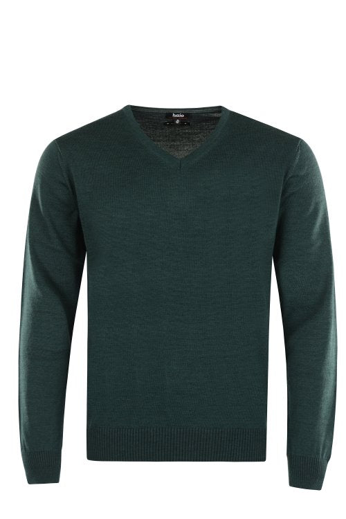 20027/5 HAJO V-Pullover Smart Relaxx 515 dunkelgrün