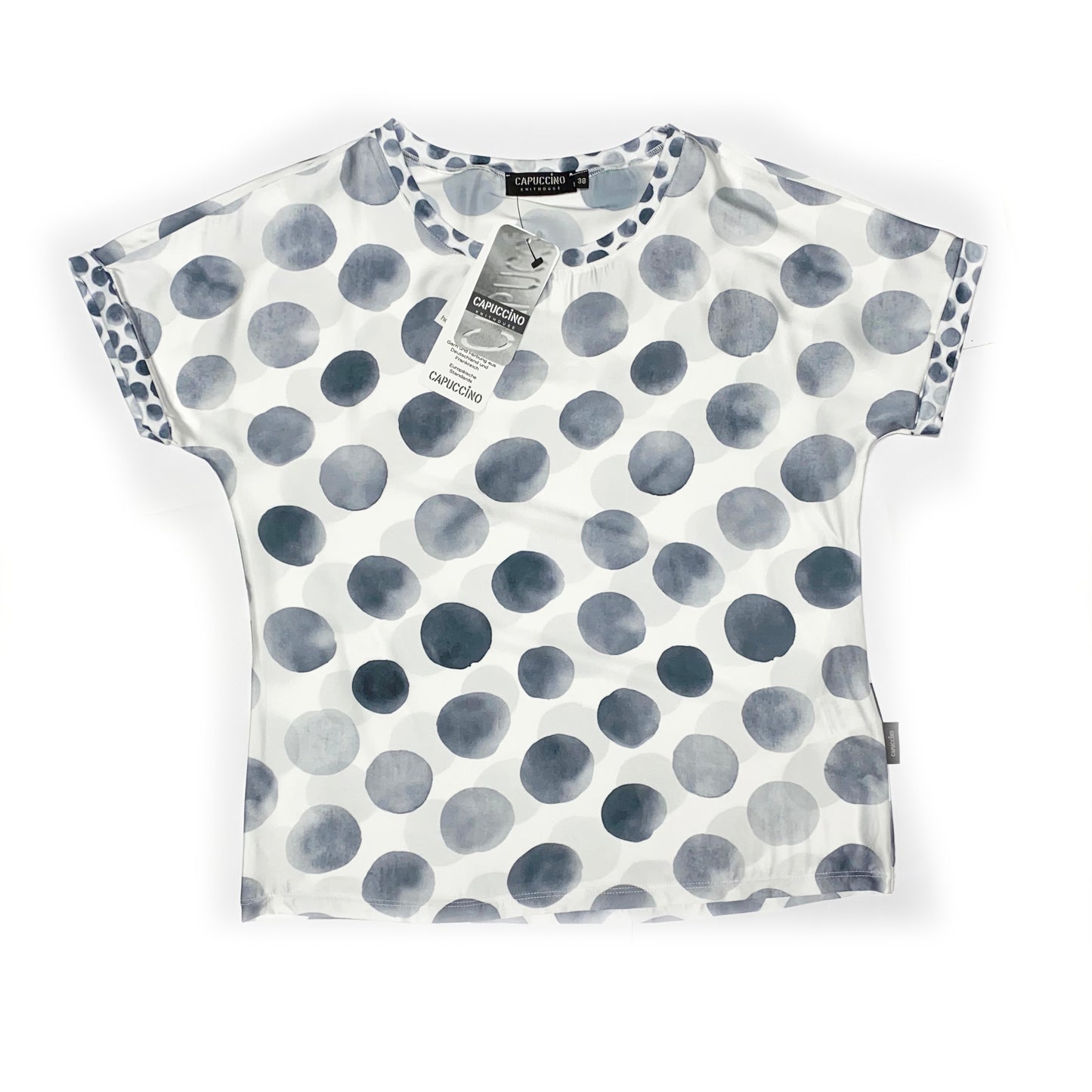 260820 CAPUCCINO - Blusenshirt 786 blau gepunktet