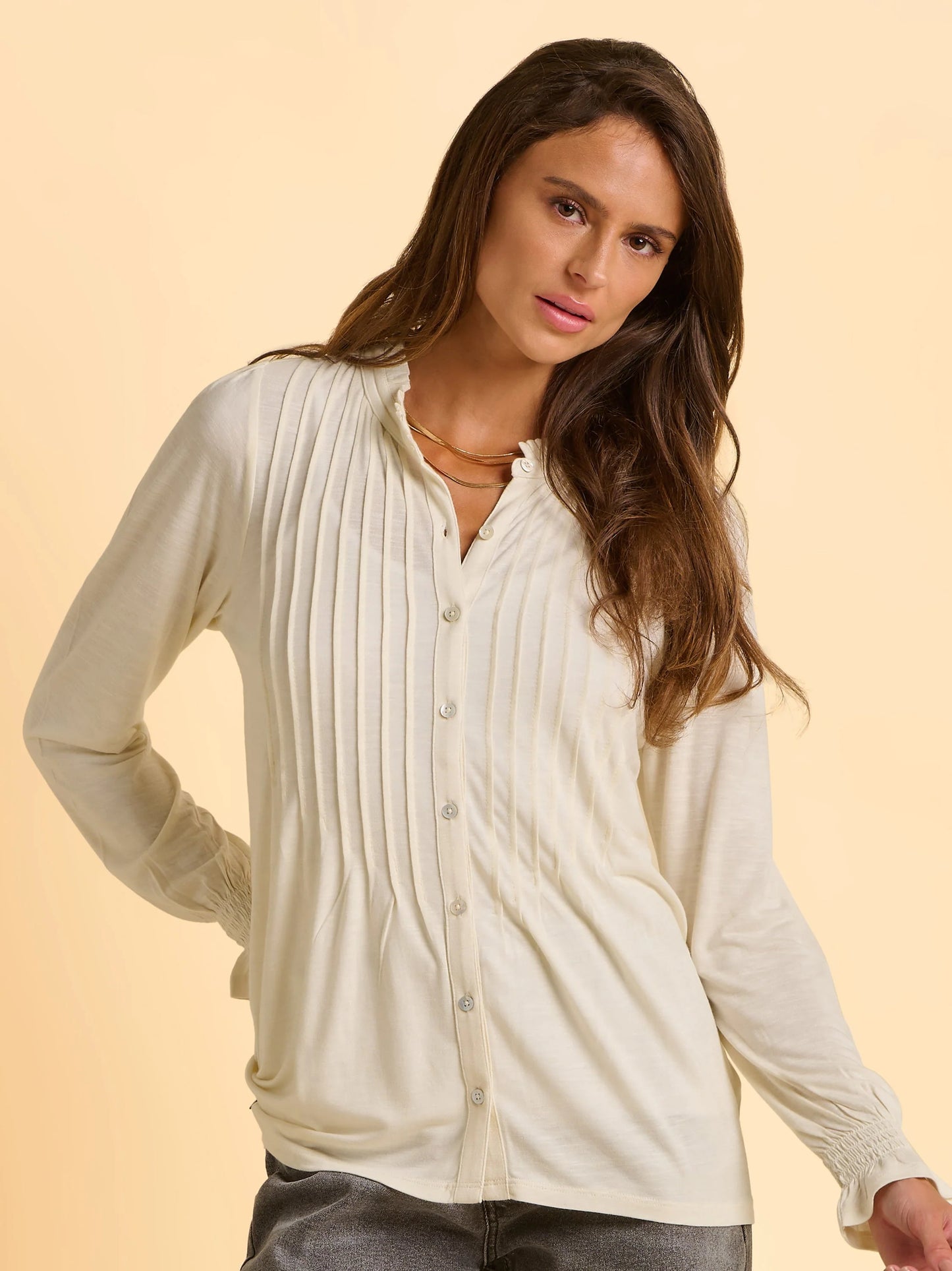 BBL BLO 0013019 BRAKEBURN wmn - Dalli Blouse cream