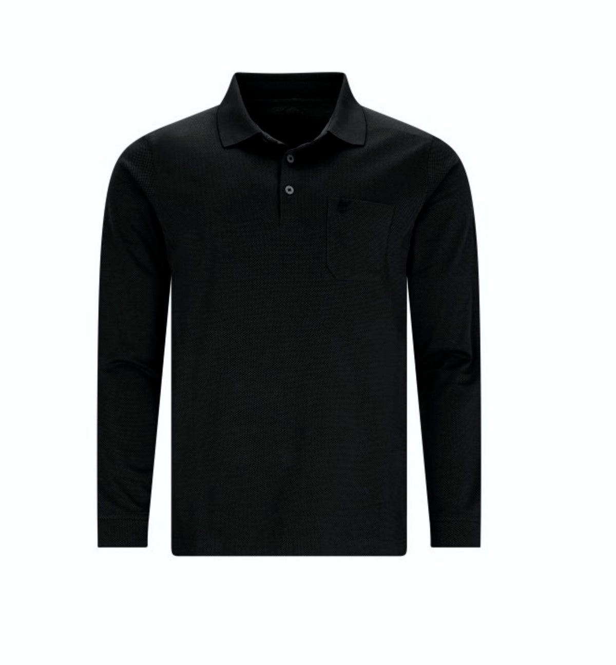 20099 HAJO - Polo 1/1 Arm Softknit 100 schwarz