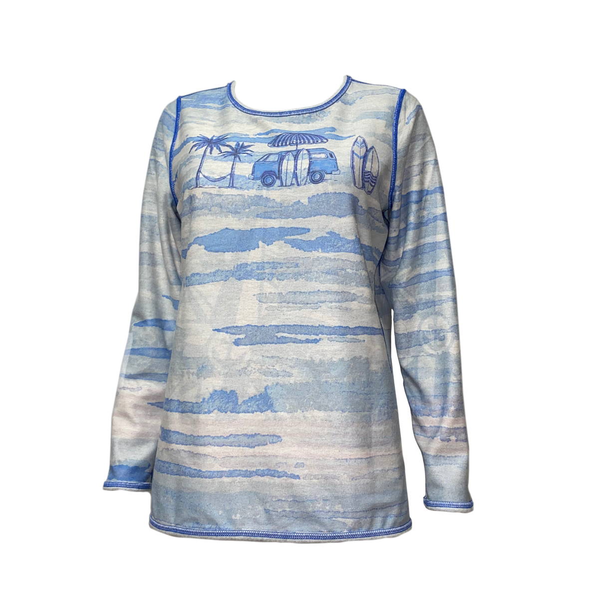 260554 CAPUCCINO Damen Wendepullver 791 blau- grau
